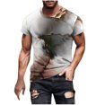 thumbnail image 2 of Qertyioot T-shirt à Manches Courtes Imprimé pour Hommes à Col Rond Décontracté Mode Manches Courtes Été Liquidation, 2 of 5