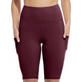 thumbnail image 1 of Women's Running Biker Shorts with Side Pockets High Waisted, 1 of 7