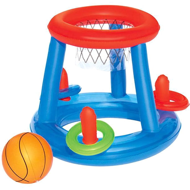 Cerceau de Basket-Ball pour Piscine – Ensemble de Jeu de Basket-Ball Aquatique Portable Flottant, Cerceau de piscines Gonflable, Anneau de Sport