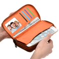 thumbnail image 5 of Womens Double Zipper Wallet Clutch Purse with Phone Holder, 5 of 5