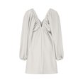 thumbnail image 4 of Gspmoly Robe pour Femmes, Robe à Col en V pour Femmes à Manches Longues Longueur Genou, Robe Aguichant Rétro Ample, Robes d'Été pour Femmes jusqu'à 60 % de Rabais, 4 of 5