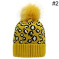 thumbnail image 2 of Tuque Léopard pour Femmes Douce Épaissie avec Pompon Bonnet Tricoté Tuque d'Hiver, 2 of 10