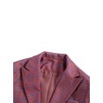 thumbnail image 4 of Faithtur Men's Blazer Plaid/Plain Color Lapel Long Sleeve Button Suit Coat, 4 of 8