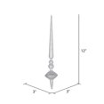 thumbnail image 3 of Vickerman M183307G Ornement de Finial de Coupe Pailletée Argentée de 12 Po, 3 par Sac, 3 of 3