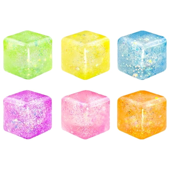 Stress Cube Toys Slow Rising Stress Sensory Toys for Anxiety Sensory Ice Nee Cube Gel Filled Toys for Kids Adults Random color (1PC)