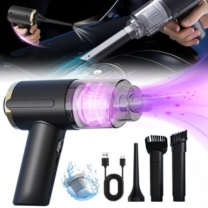 TopLLC Accessoires de voiture, Nettoyant à vide de voiture portatif Puissance de l'aspiration Petit Aspirateur de voiture Mini Poussières avec USB Nettoyant à vide portable