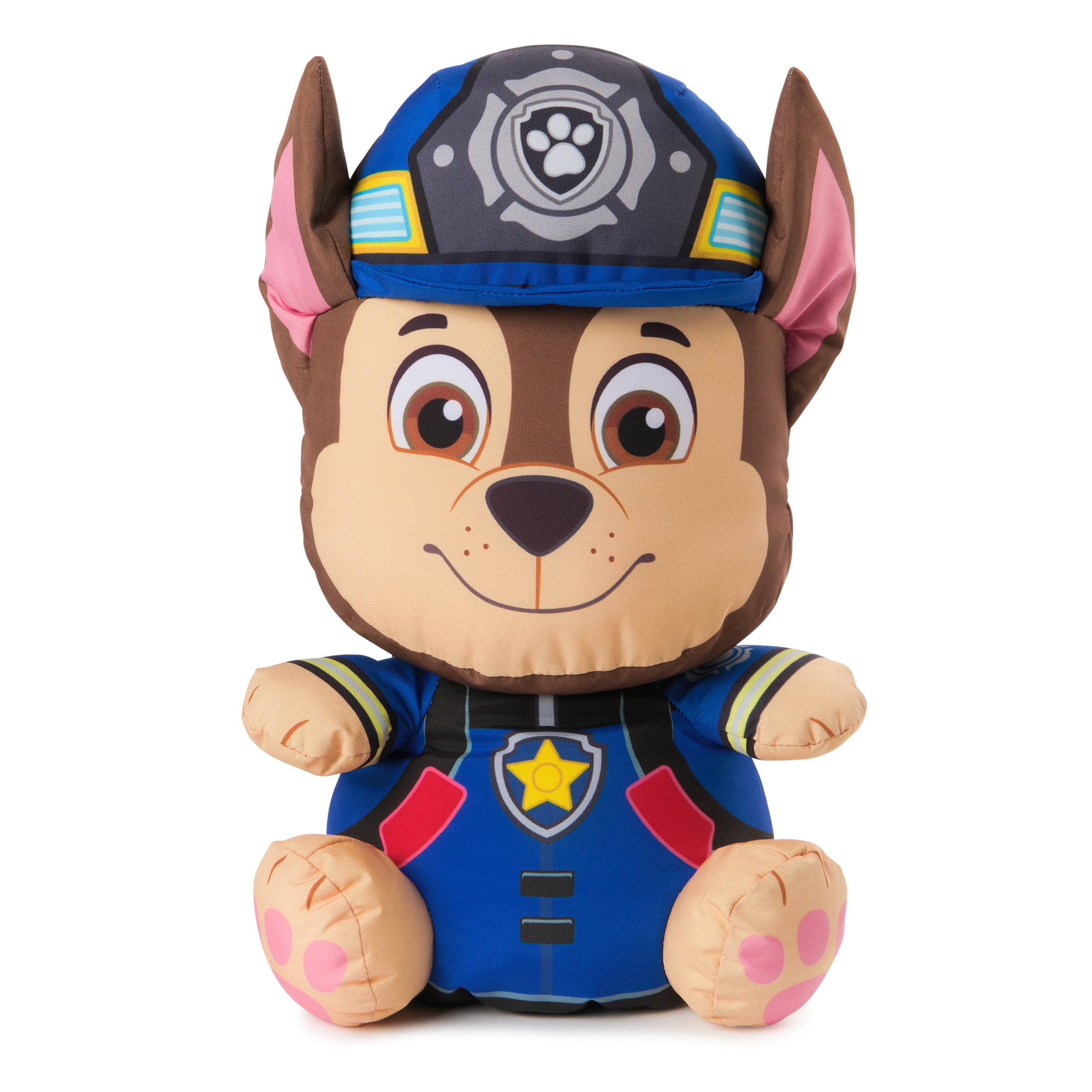 PAW Patrol, Peluche Chase pompier Swisheez, jouet officiel du célèbre dessin animé, peluche moelleuse pour enfants à partir de 3 an, 25,5 cm
