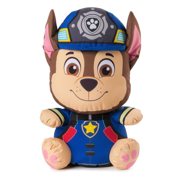 PAW Patrol, Peluche Chase pompier Swisheez, jouet officiel du célèbre dessin animé, peluche moelleuse pour enfants à partir de 3 an, 25,5 cm