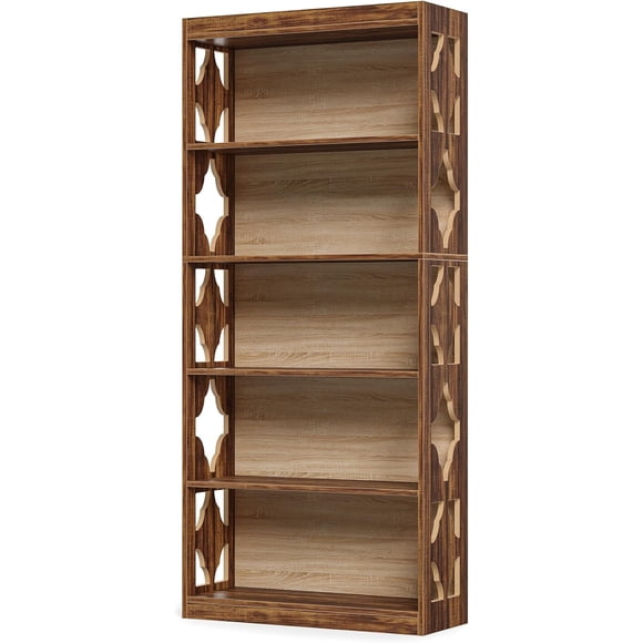 Fnova 71" Tall Arched Storage Shelf Unit, Open 7-Shelf Modern Organizer with Anti-Tip for Living Room Bedroom Home Office