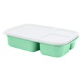 thumbnail image 1 of NAOJIE Contenant à Lunch à 3 Compartiments et Contenants à Collation Réutilisables et Va au Micro-Ondes et au Lave-Vaisselle (Vert), Boîte Bento, Contenant à Lunch, Contenants à Collation pour Enfants, 1 of 5
