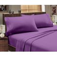 thumbnail image 1 of Italian Design 1800 Series Egyptian Comfort Super Soft Embroidery 4 Piece Sheet Set (King, Purple), 1 of 1