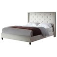 thumbnail image 1 of Best Master Valentina Fabric Upholstered Wingback Queen Platform Bed - Beige, 1 of 3