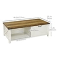 thumbnail image 3 of HOMCOM Table Basse Style Ferme avec Tiroir et Tablette de Rangement pour Salon, 3 of 10