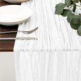 thumbnail image 1 of Decorative Table Banner Cheesecloth Table Runner Cheese Cloth Tablecloth 90x400 Cm Table Runner For Wedding Decor Holiday Birthday Party Table Dining Room Dresser Decor, 1 of 4
