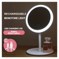 thumbnail image 2 of Miroir de Maquillage à DEL avec Rangement, Miroir pour le Visage à DEL, Gradateur Tactile Réglable, Miroir de Coiffeuse USB à DEL pour Table et Bureau, Miroir Cosmétique, Utilisation Grand, 2 of 7