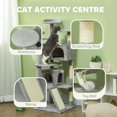 thumbnail image 3 of 54" Light Grey Multi-Level Cat Tree with Scratching Posts & Condo - Playful Activity Tower for Living Room & Bedroom - Durable Particleboard & Sisal Design, 3 of 7