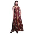 thumbnail image 1 of Bimba Floral Printed Front Slit Sleeveless Summer Spring Long Women BeachDress-X-Large, 1 of 5