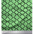 thumbnail image 1 of Soimoi Green polyester Crepe Fabric Brush Stroke Abstract Print Sewing Fabric Yard 52 Inch Wide, 1 of 3