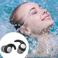 thumbnail image 1 of Bouchons d'Oreilles en Silicone Réutilisables pour Adultes Sports Nautiques Natation Surf Douche et Réduction de Bruit Sommeil, 1 of 6