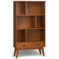thumbnail image 1 of Draper Bibliothèque et Unité de Rangement Modernes en Bois Dur Massif 64 x 35 Pouces en Brun Teck, 1 of 5