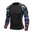 thumbnail image 1 of RUNQHUI Men's Long Sleeve Rash Guard Shirt Swimwear UV UPF 50+ Protection Swim Shirt Wetsuit Tops Type C XXL, 1 of 2