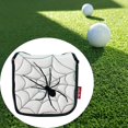 thumbnail image 2 of fastboy Universal Golf Mallet Putter Cover Square Headcover Magnetic Closure Guard Spider White, 2 of 9
