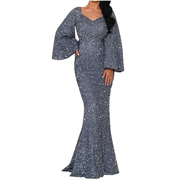EGNMCR Robes de Soirée pour Femmes, Robes Formelles pour Femmes, Robes de Cocktail pour Femmes Camis Mode pour Femmes Robe Nuisette à Paillettes Scintillante Brillante Fête Boîte de Nuit Jupe Longue Portefeuille Robe de Soirée Formelle Robe Femme