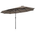 thumbnail image 2 of Patiojoy Parasol de Patio Double Face de 15 Pi, Parasol de Marché Extra-Grand pour l'Extérieur, Café, 2 of 7