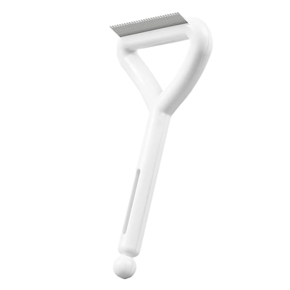 Peigne de Toilettage Peigne Long et Court Dent avec Dessus Rond / Peigne Léger et Robuste avec Poignée Ergonomique Facile à Nettoyer pour Chats