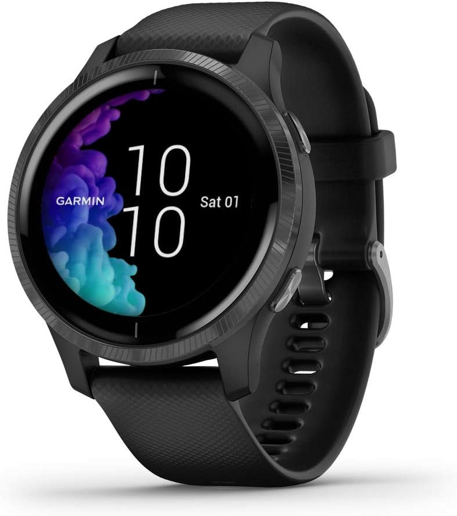 Refurbished (Good) Garmin Venu Smartwatch GPS + Cellular - Granite Black with Slate Hardware