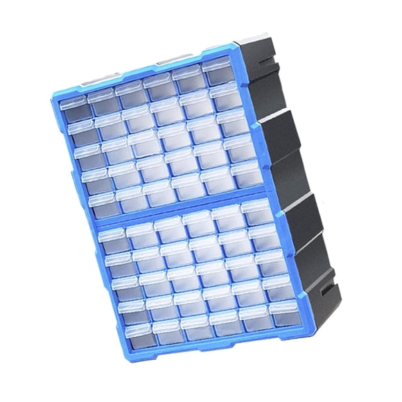 Lipstore Drawers Storage Cabinet Organizer Container Wall Mounted Practical Tools Box for Blue 60 Drawers