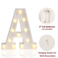 thumbnail image 2 of LED Marquee Letter Lights Sign, Light Up Alphabet Letter for Home Party Wedding Decoration(R）, 2 of 8