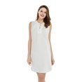 thumbnail image 1 of Robe Tunique Hawaïenne en Lin et Coton pour Femme, Dents de Requin, 2TG, 1 of 5