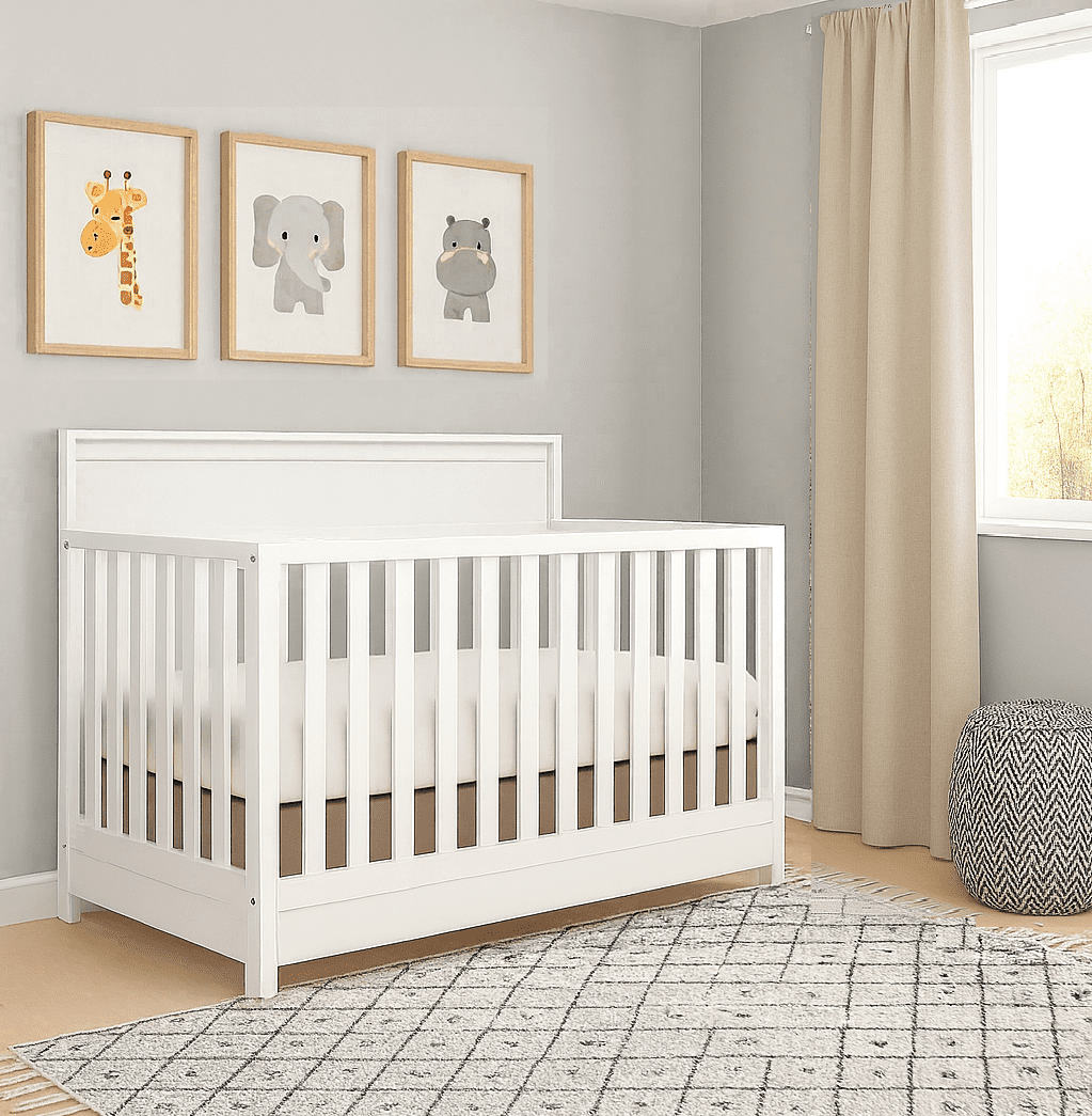 Concord Baby Brady 4-in-1 Crib with Drawer – White