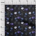 thumbnail image 2 of oneOone Cotton Flex Medium Blue Fabric Floral Retro Sewing Material Print Fabric By The Yard 40 Inch Wide, 2 of 5