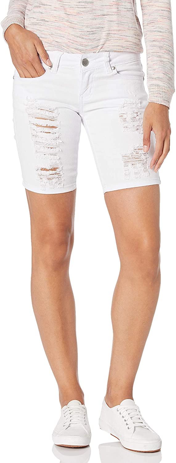 Shorts Denim Jeans Acid Washed White Active Wear for Summer Juniors Size 3