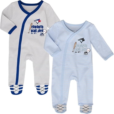 Majestic Newborn Toronto Blue Jays Baseball's Best 2-Piece Long Sleeve Coverall Set