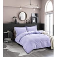 thumbnail image 4 of Mocassi 3-Piece Duvet Cover Set, 1800 Thread Count, Button Closure, Solid Color - Cooling, Breathable Material- Wrinkle, Fade, Stain Resistant, Full/Queen, Lilac, 4 of 5