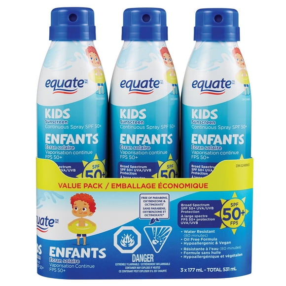 Equate Kids SPF 50+ Continuous Spray Sunscreen