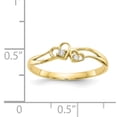 thumbnail image 3 of 10K Yellow Gold CZ Double Heart Ring, 3 of 3