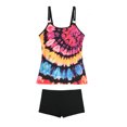 thumbnail image 2 of Weiqiqre Swimsuits for Curvy Women Two Piece Bathing Suits Tummy Control Long Torso Tank Tops with Shorts, 2 of 4