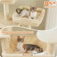 thumbnail image 4 of Large Cat Tree cm Cat Tower for Large Cats Cat Condo with Sisal-Cove Scratching Posts and Pads Padded Perch Dual Condo and Basket for Indoor Cats-Grey Small, 4 of 6