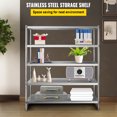 thumbnail image 2 of KFFKFF 5-Layer Adjustable Storage Rack, 60x18.5 Inch, Stainless Steel - Ideal for Kitchen, Office, and Garage - Each Layer Holds up to 330lb, 2 of 9