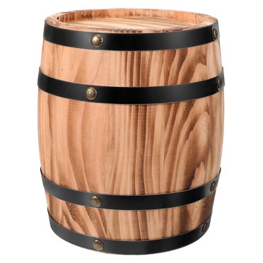 MOVTOTOP 1Set Handmade Wood Barrel for Commercial Use in Garden and Yard 16.5x12.6x12.6in