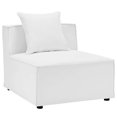 thumbnail image 1 of Modway Saybrook Fabric Upholstered Outdoor Patio Sofa Armless Chair in White, 1 of 7
