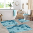thumbnail image 4 of Wzzjkit 4PC Bathroom Rugs, Soft Comfortable Bath Mats for Bathroom, Non-Slip Machine Washable Bathroom Mats, Thick Dry Quickly Absorbent Water Bath Mat, 4 of 7