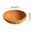 thumbnail image 2 of Woven Wicker Bread Baskets For Fruit Vegetable Bowl Food Potato Storage Organizing Keys Wallet Kitchen Counter Small To Large Rattan  Woven Basket Serving Bowls Chips Set of 2, 2 of 6