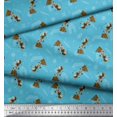 thumbnail image 2 of Soimoi Poly Georgette Fabric Star,Knife & Circus Dog Cartoon Decor Fabric Printed Yard 52 Inch Wide, 2 of 3