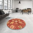 thumbnail image 3 of Ahgly Company Tapis d'Intérieur Rectangulaire Abstrait Orange Tapis de Zone Abstrait, 8 Pieds x 12 Pieds, 3 of 6