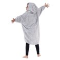 thumbnail image 3 of The Comfy Dream Jr Kids Oversized Microfiber Wearable Blanket, Heather Gray, 3 of 4